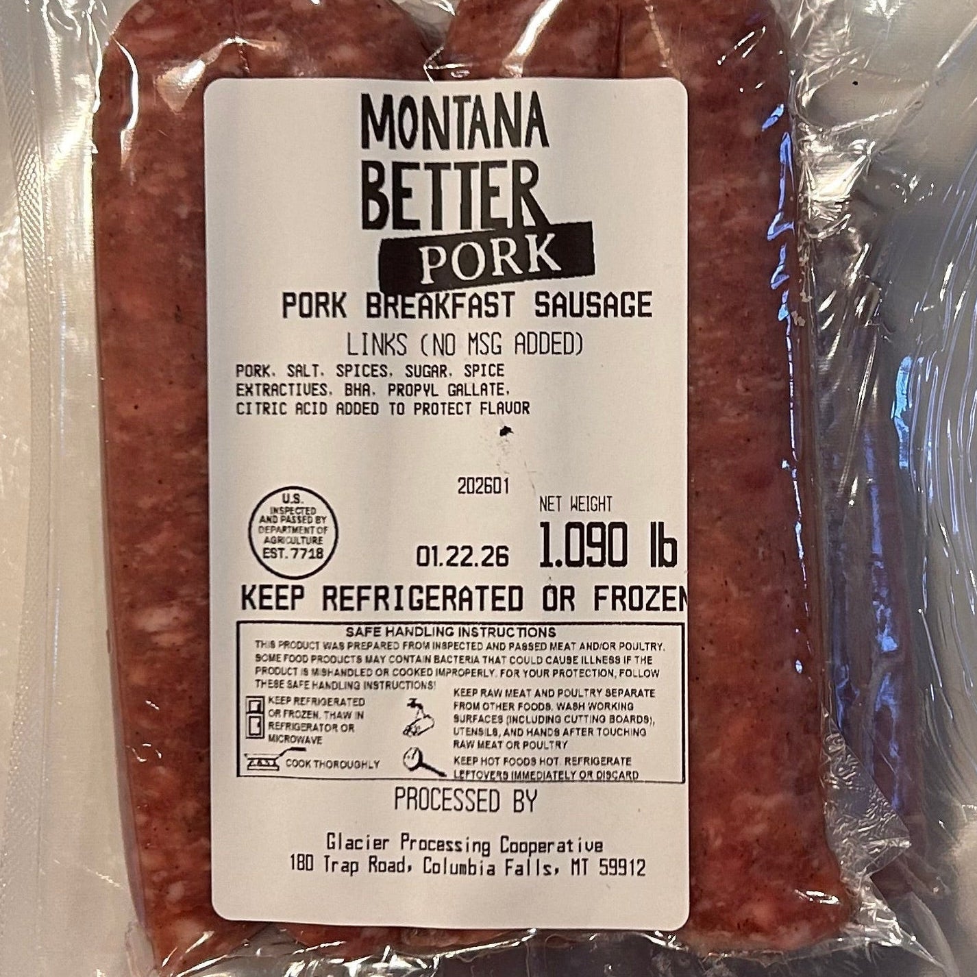 Pastured Pork Breakfast Sausage Links, Lower Sodium