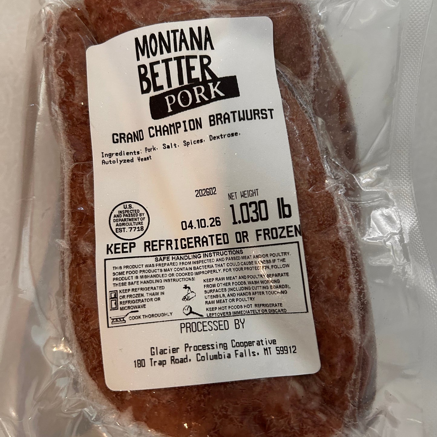 Bratwurst, Classic